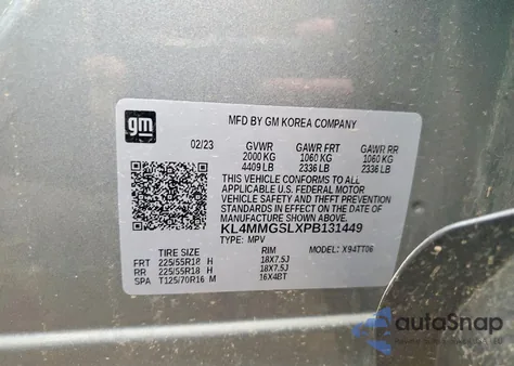 2023 Buick Encore Gx Essence from USA, damaged, VIN KL4MMGSLXPB131449